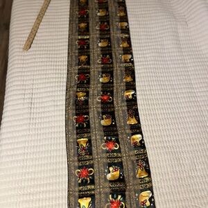 Festive Gold and Black‎ Christmas scarf